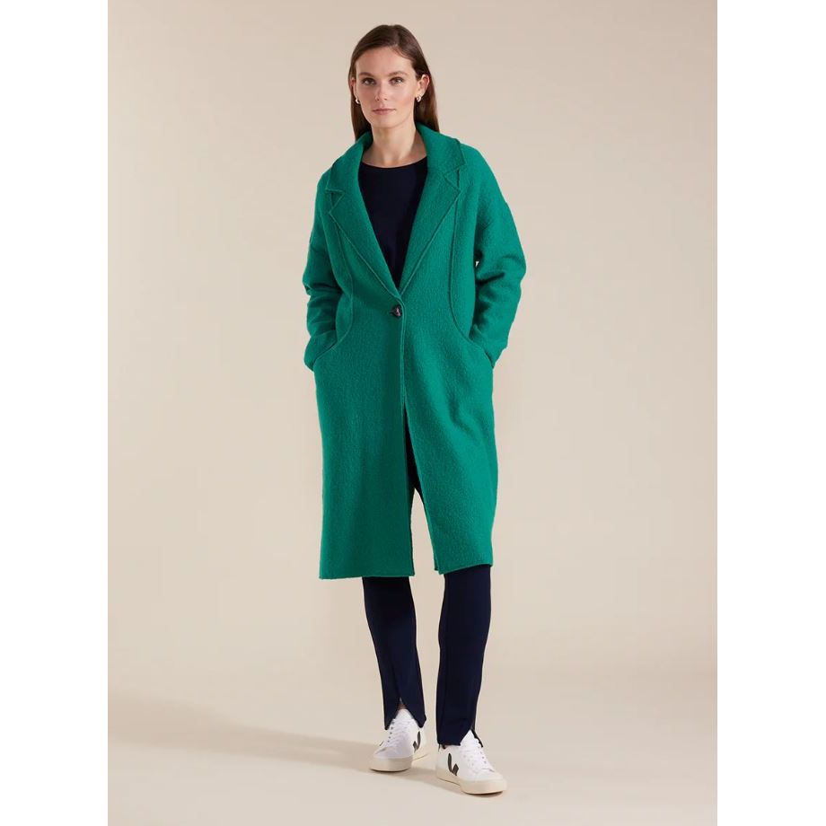 MARCO POLO LONG SLEEVE BOILED WOOL COAT WOOLSTATION - CLOTHING MARCO POLO L FOREST 