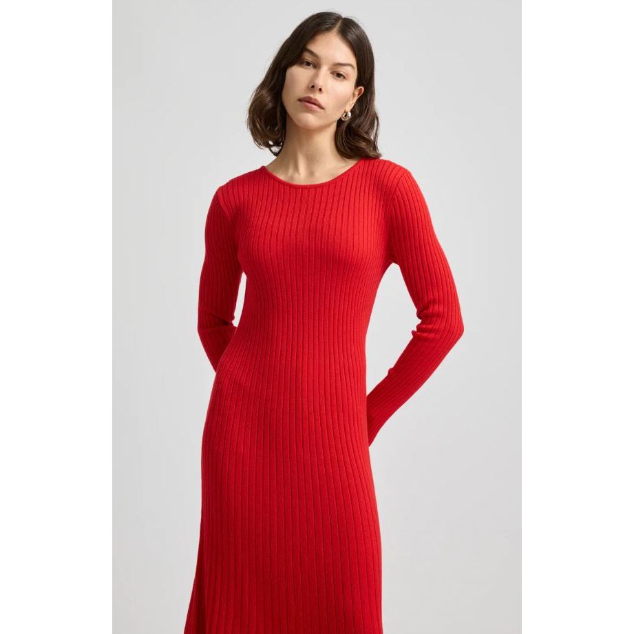 TOORALLIE FINE RIB DRESS WOOLSTATION - CLOTHING TOORALLIE 10 RED 