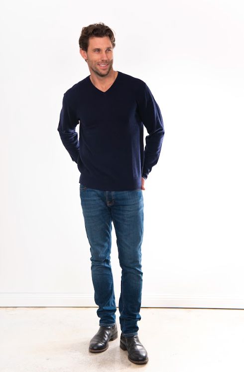 BRIDGE AND LORD ESSENTIAL VEE NECK PULLOVER WOOLSTATION - CLOTHING BRIDGE AND LORD 