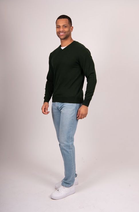 BRIDGE AND LORD ESSENTIAL VEE NECK PULLOVER WOOLSTATION - CLOTHING BRIDGE AND LORD 3XL COAL 
