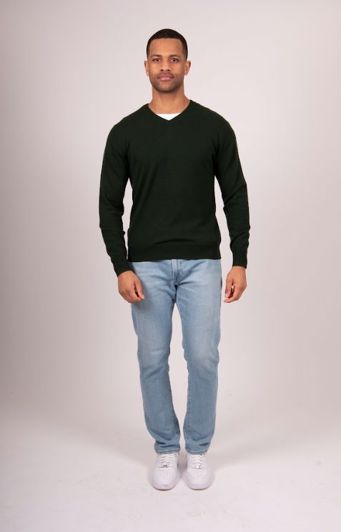 BRIDGE AND LORD ESSENTIAL VEE NECK PULLOVER WOOLSTATION - CLOTHING BRIDGE AND LORD 