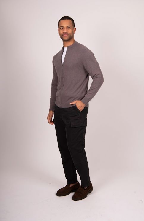 BRIDGE AND LORD ESSENTIAL ZIP UP CARDIGAN WOOLSTATION - CLOTHING BRIDGE AND LORD 