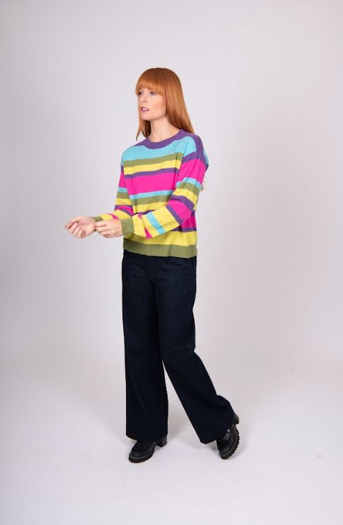 BRIDGE AND LORD MULTI STRIPE PULLOVER WOOLSTATION - CLOTHING BRIDGE AND LORD 