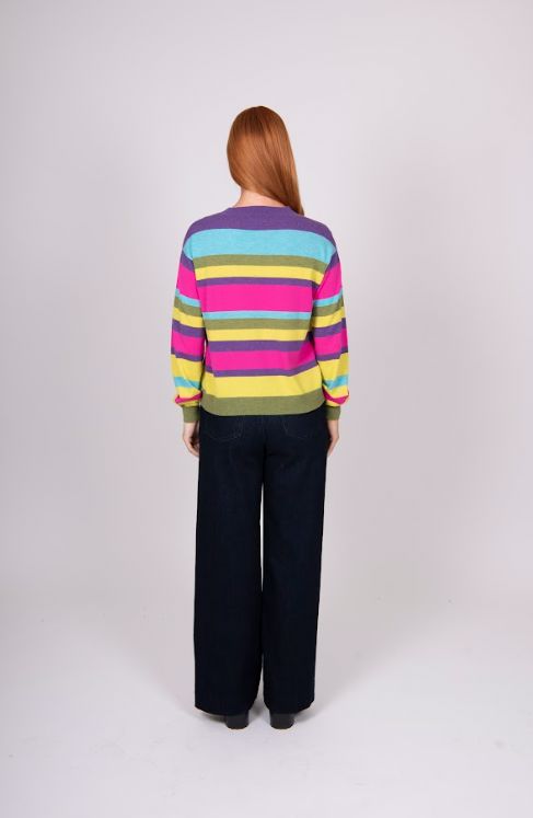 BRIDGE AND LORD MULTI STRIPE PULLOVER WOOLSTATION - CLOTHING BRIDGE AND LORD 