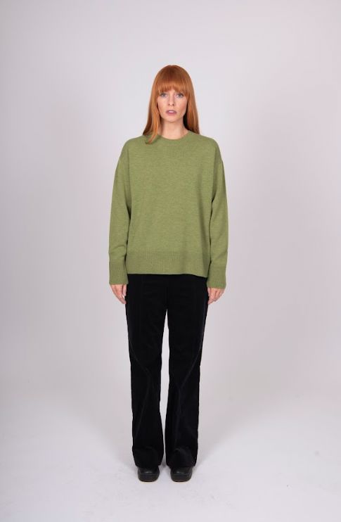 BRIDGE AND LORD RELAXED BOXY PULLOVER WOOLSTATION - CLOTHING BRIDGE AND LORD L WASABI 