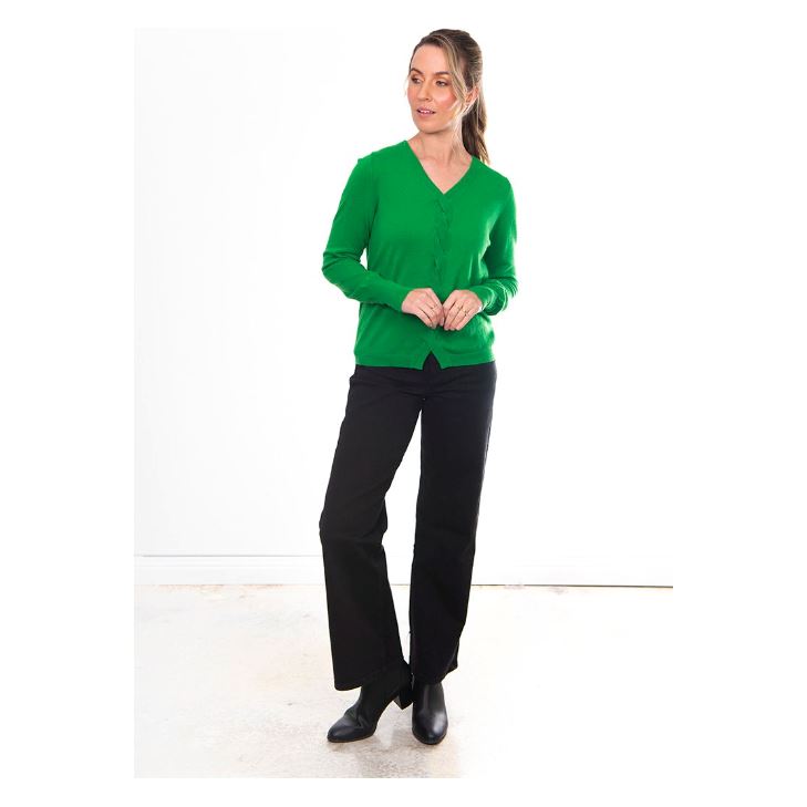 BRIDGE AND LORD VEE PULLOVER WITH PLAIT WOOLSTATION - CLOTHING BRIDGE AND LORD 