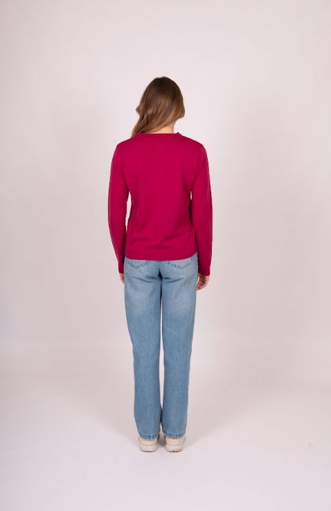 FIELDS SHORT CARDIGAN WITH ROLL TRIM WOOLSTATION - CLOTHING FIELDS 