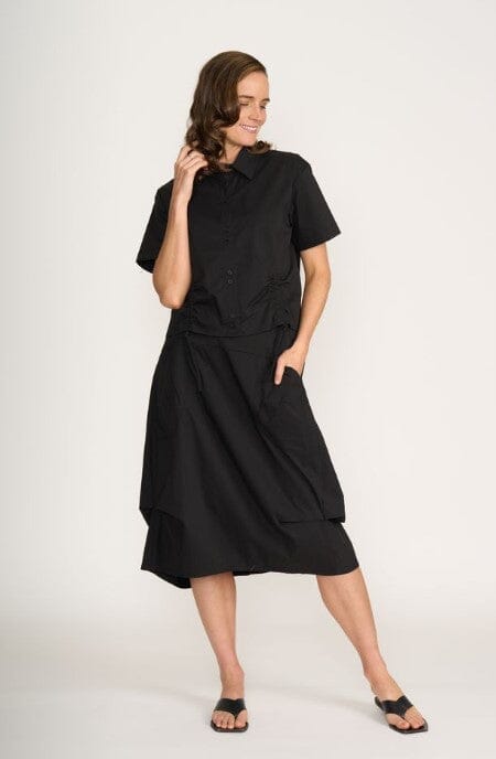 FOIL IN TUCKS SKIRT WOOLSTATION - CLOTHING FOIL 