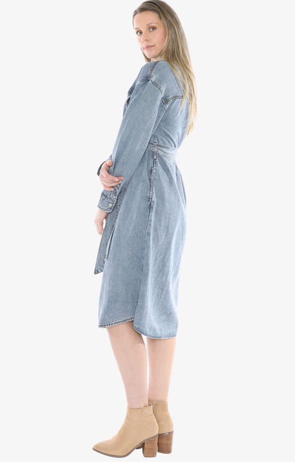 JUMP SOFT DENIM TIE DRESS WOOLSTATION - CLOTHING JUMP 