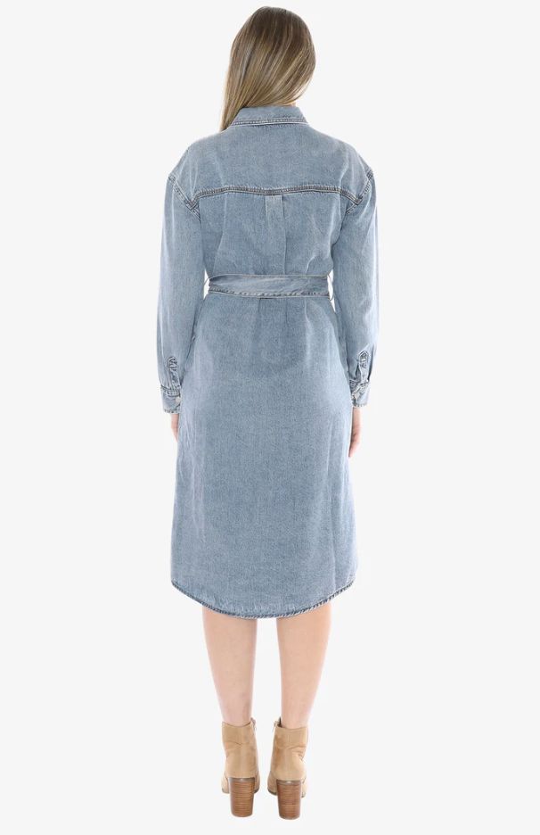 JUMP SOFT DENIM TIE DRESS WOOLSTATION - CLOTHING JUMP 