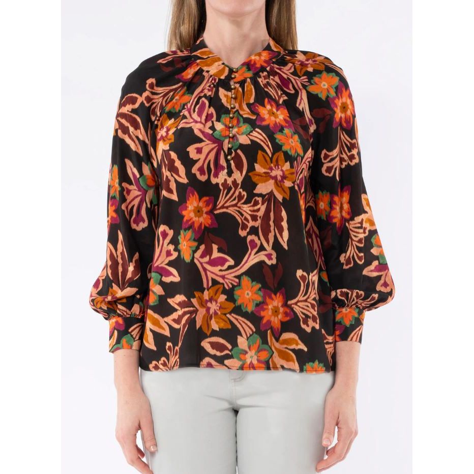 JUMP SPICE FLORAL TOP WOOLSTATION - CLOTHING JUMP 
