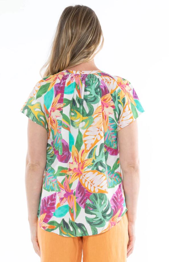 JUMP TROPICANA SHIRRED TOP WOOLSTATION - CLOTHING JUMP 