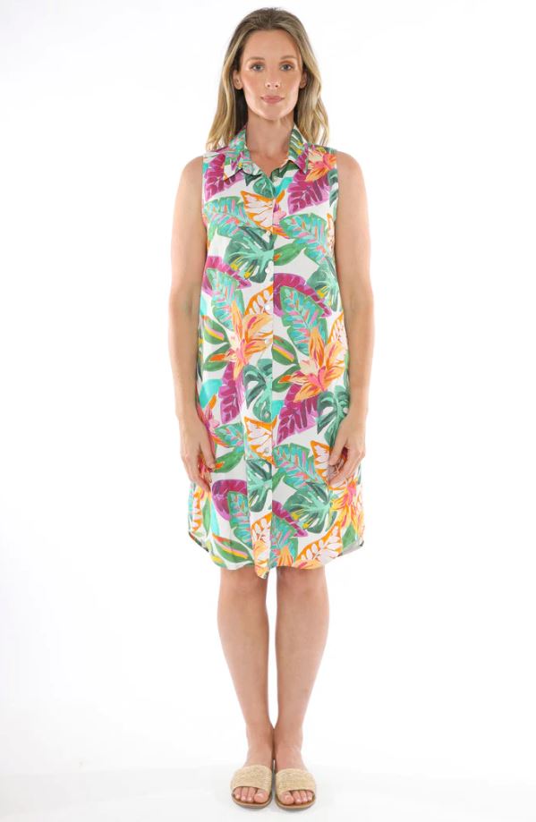 JUMP TROPICANA SLEEVELESS DRESS WOOLSTATION - CLOTHING JUMP 