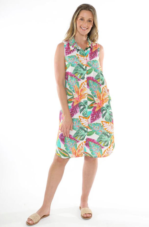 JUMP TROPICANA SLEEVELESS DRESS WOOLSTATION - CLOTHING JUMP 