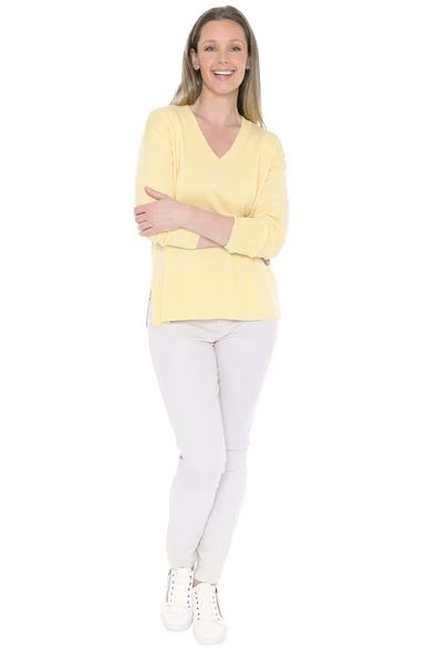 JUMP V NECK RIB DETAIL PULLOVER WOOLSTATION - CLOTHING JUMP 