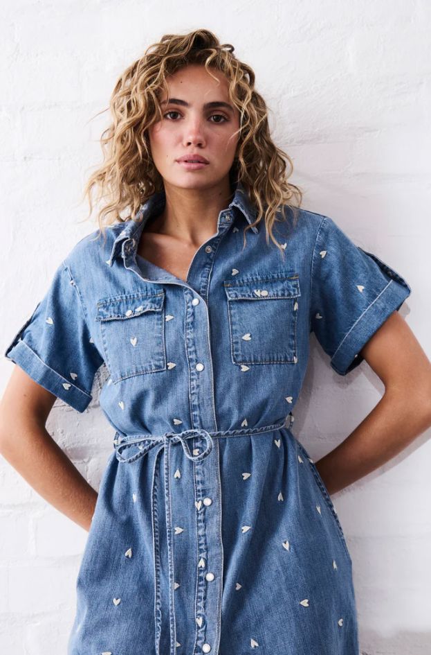 KIREINA SIMONE DENIM DRESS WOOLSTATION - CLOTHING KIREINA 