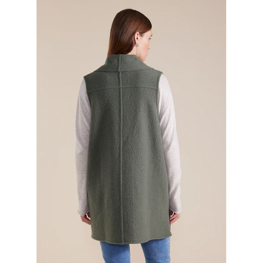 MARCO POLO LONGLINE BOILED WOOL VEST WOOLSTATION - CLOTHING MARCO POLO 