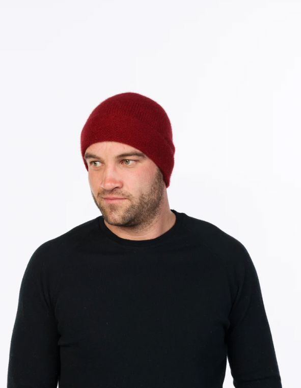 NATIVE WORLD PLAIN BEANIE WOOLSTATION - ACCESSORIES NATIVE WORLD OSFM BERRY 