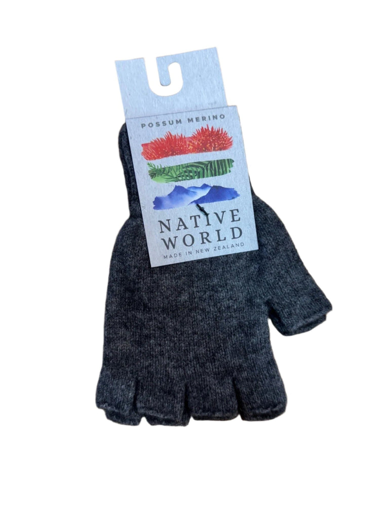 NATIVE WORLD PLAIN FINGERLESS GLOVES WOOLSTATION - ACCESSORIES NATIVE WORLD L SILVER 