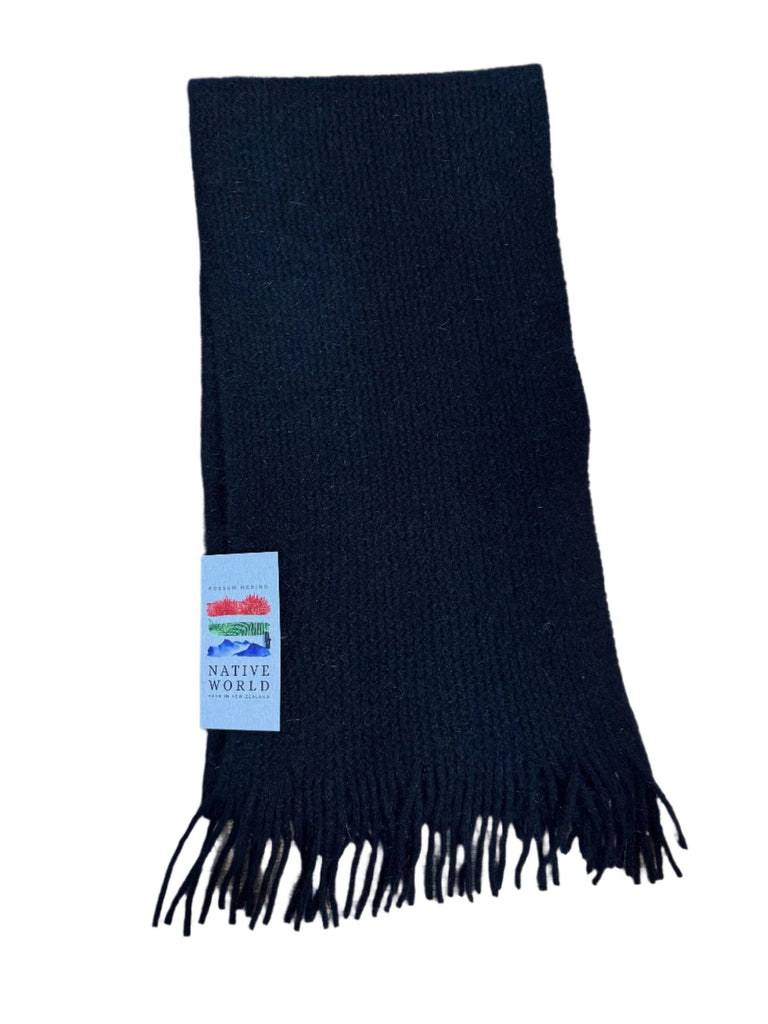 NATIVE WORLD PLAIN SCARF WOOLSTATION - ACCESSORIES NATIVE WORLD OSFM BLACK 