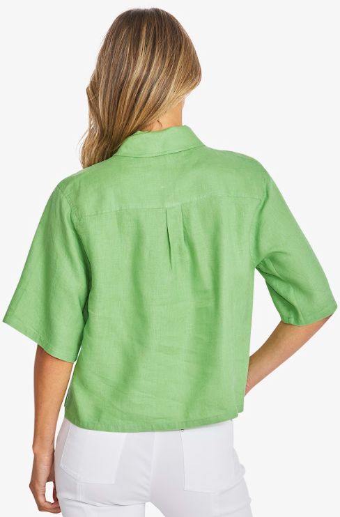 PINGPONG EFFIE CROP LINEN SHIRT WOOLSTATION - CLOTHING PINGPONG 