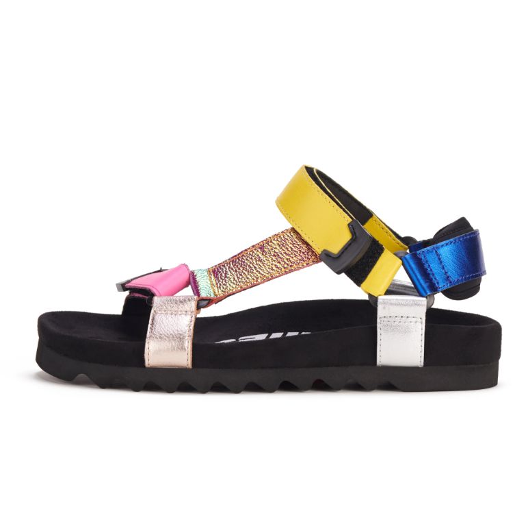 ROLLIE SANDAL TOOTH WEDGE METALLIC MIX SANDAL SHOE SHOP - SHOES ROLLIE 