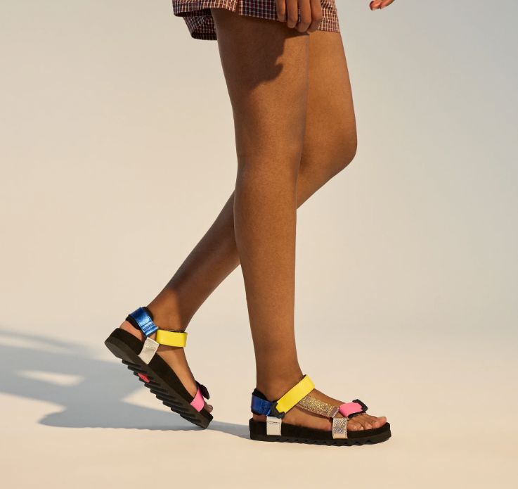 ROLLIE SANDAL TOOTH WEDGE METALLIC MIX SANDAL SHOE SHOP - SHOES ROLLIE 