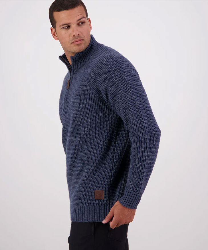 SWANNDRI CHALKY ISLAND WAFFLE JUMPER WOOLSTATION - CLOTHING SWANNDRI 