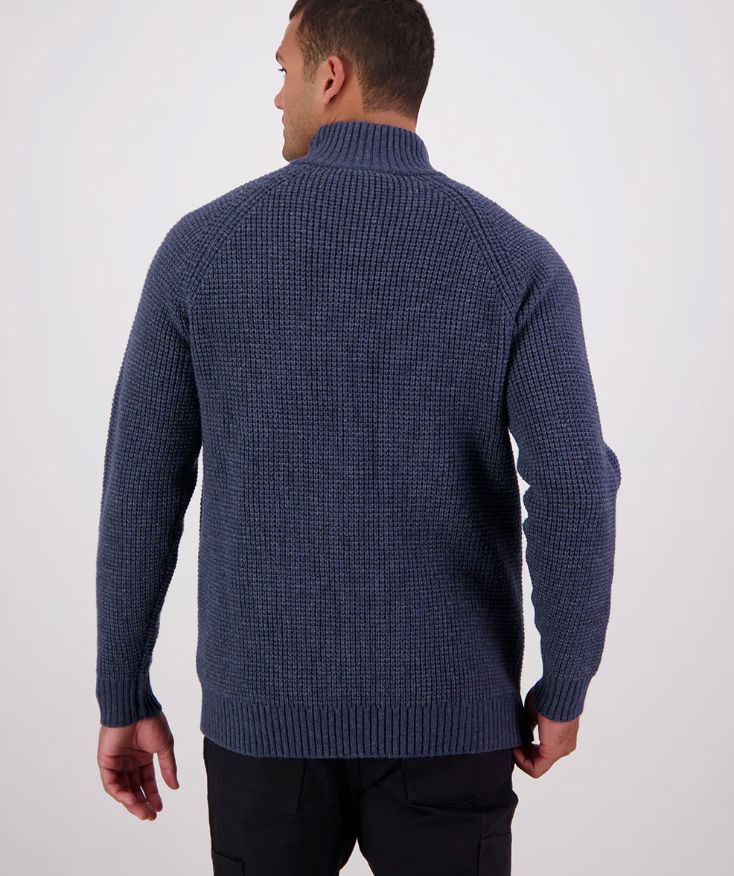 SWANNDRI CHALKY ISLAND WAFFLE JUMPER WOOLSTATION - CLOTHING SWANNDRI 