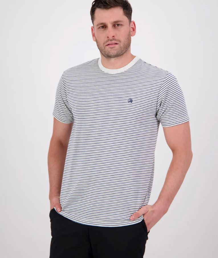 SWANNDRI HILDERTHORPE STRIPE T SHIRT WOOLSTATION - CLOTHING SWANNDRI 