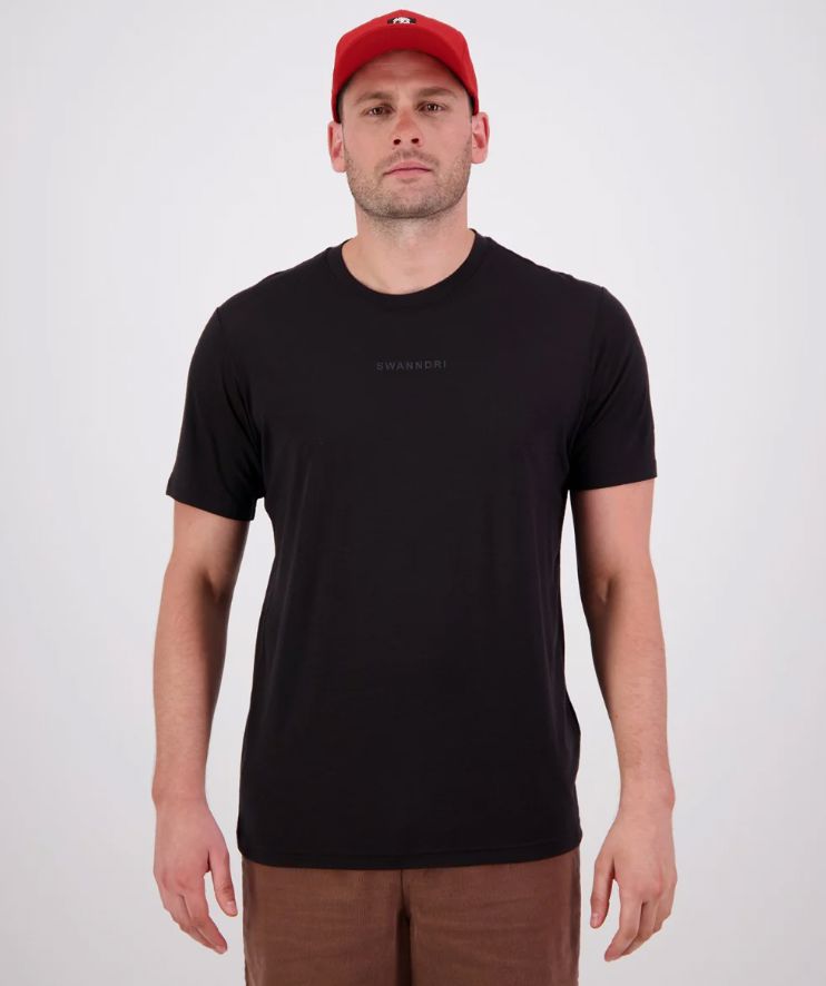 SWANNDRI MERINO FUSION T SHIRT WOOLSTATION - CLOTHING SWANNDRI 3XL BLACK 