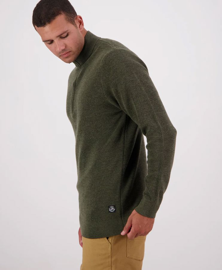 SWANNDRI OTAHU RIVER QUARTER ZIP JUMPER WOOLSTATION - CLOTHING SWANNDRI 