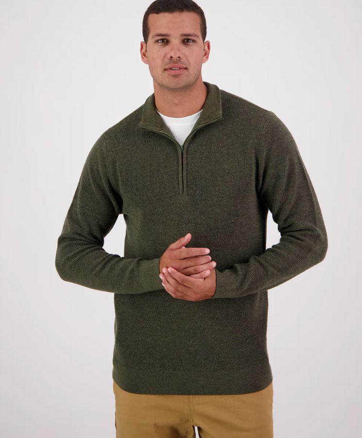 SWANNDRI OTAHU RIVER QUARTER ZIP JUMPER WOOLSTATION - CLOTHING SWANNDRI 