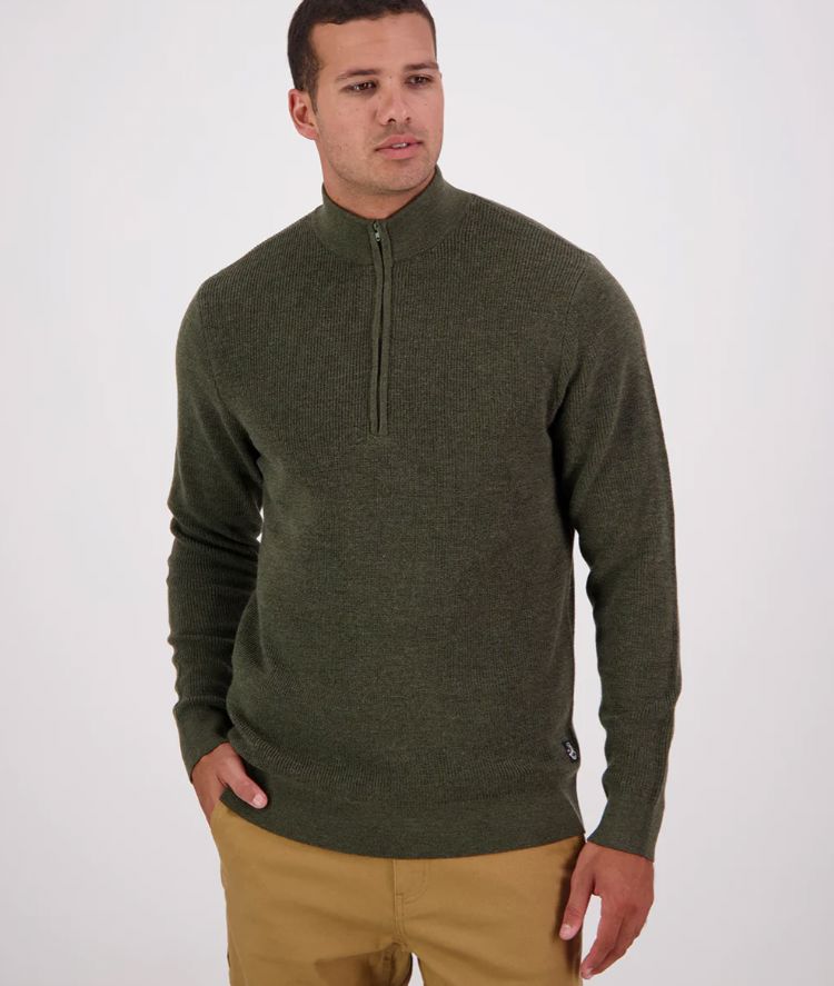 SWANNDRI OTAHU RIVER QUARTER ZIP JUMPER WOOLSTATION - CLOTHING SWANNDRI 