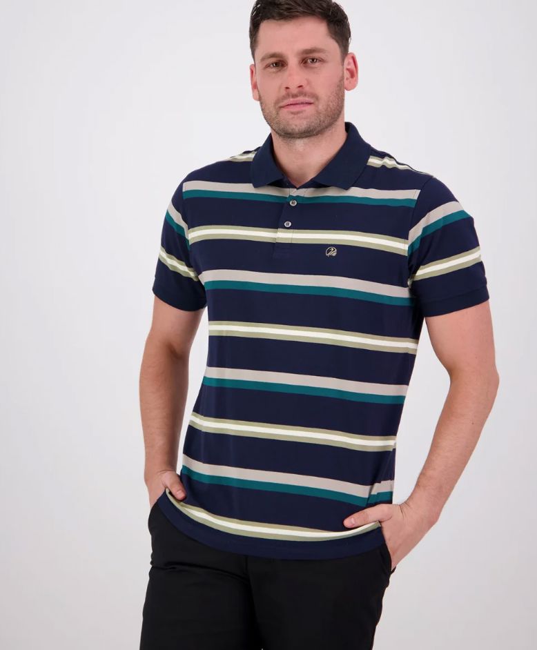 SWANNDRI WINFRED STRIPE POLO WOOLSTATION - CLOTHING SWANNDRI 
