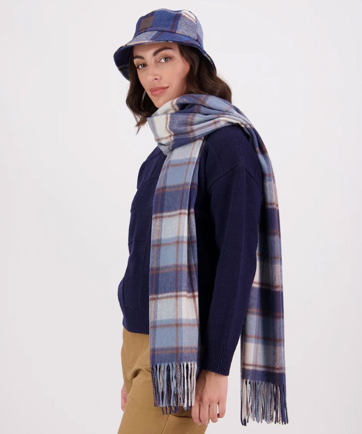 SWANNDRI WOMENS WIDE SCARF WOOLSTATION - ACCESSORIES SWANNDRI 
