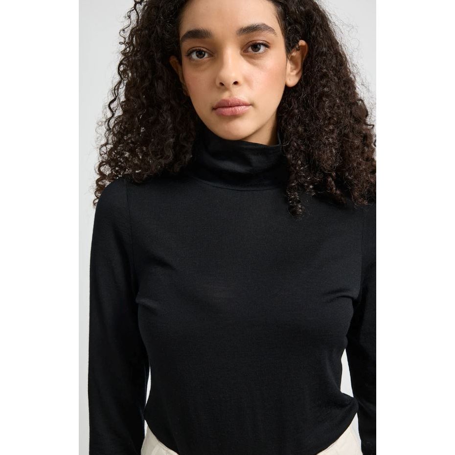 TOORALLIE 2024 TURTLE NECK MERINO TEE WOOLSTATION - CLOTHING TOORALLIE 10 BLACK 