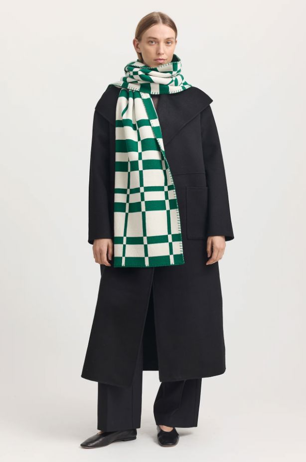 TOORALLIE ABSTRACT CHECK SCARF WOOLSTATION - ACCESSORIES TOORALLIE 