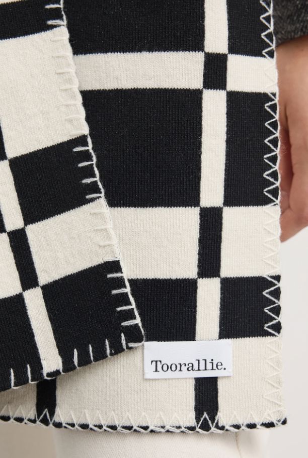 TOORALLIE ABSTRACT CHECK SCARF WOOLSTATION - ACCESSORIES TOORALLIE 