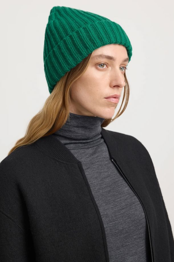 TOORALLIE CHUNKY WOOL BEANIE WOOLSTATION - ACCESSORIES TOORALLIE LUSH GREEN 