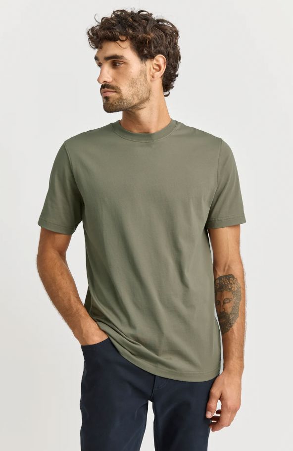 TOORALLIE CREW NECK T-SHIRT WOOLSTATION - CLOTHING TOORALLIE L DUSTY GREEN 