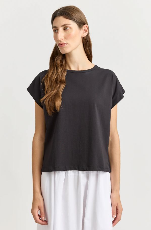 TOORALLIE CREW NECK TANK WOOLSTATION - CLOTHING TOORALLIE 10 BLACK 