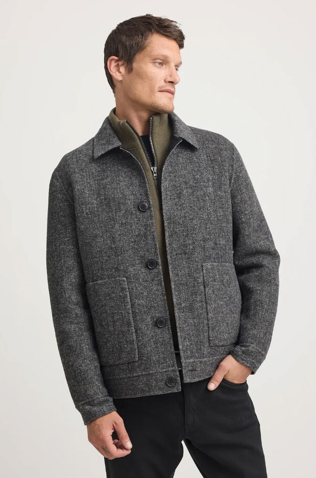 TOORALLIE HERRINGBONE JACKET WOOLSTATION - CLOTHING TOORALLIE 