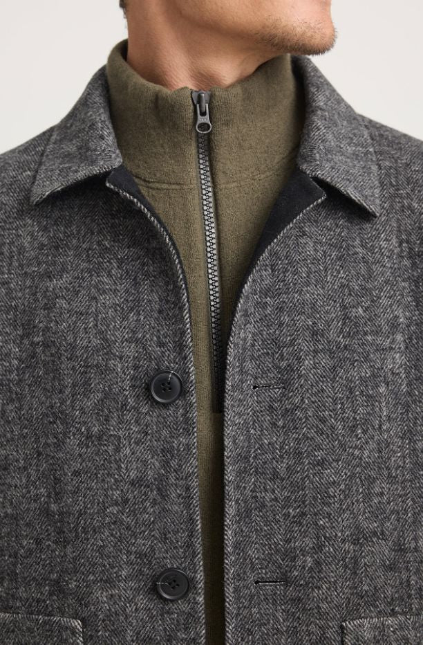 TOORALLIE HERRINGBONE JACKET WOOLSTATION - CLOTHING TOORALLIE 