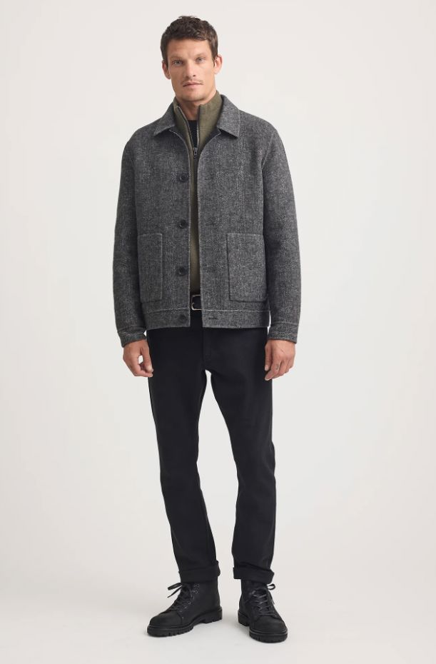 TOORALLIE HERRINGBONE JACKET WOOLSTATION - CLOTHING TOORALLIE 