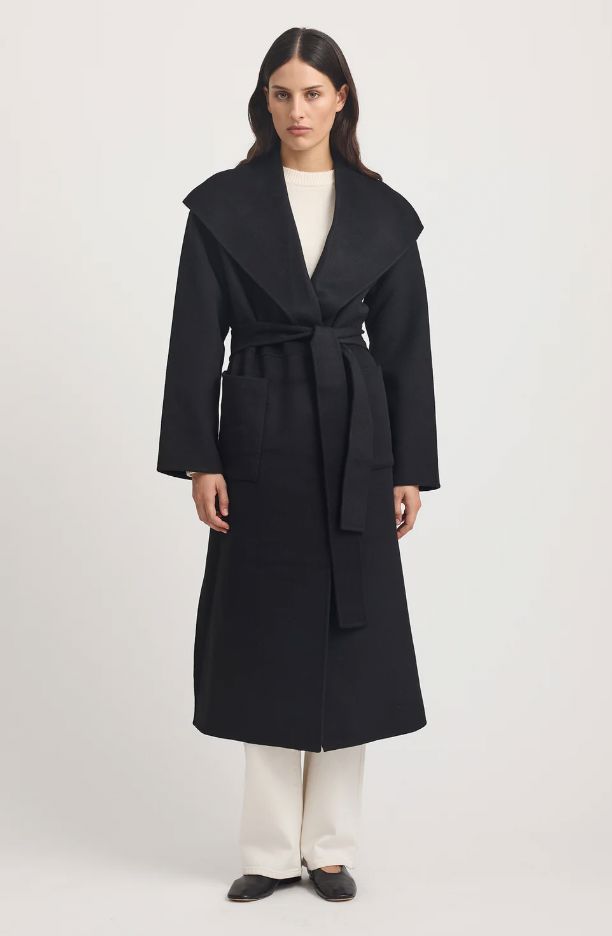 TOORALLIE LONG WRAP COAT WOOLSTATION - CLOTHING TOORALLIE 