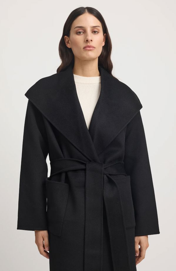 TOORALLIE LONG WRAP COAT WOOLSTATION - CLOTHING TOORALLIE 