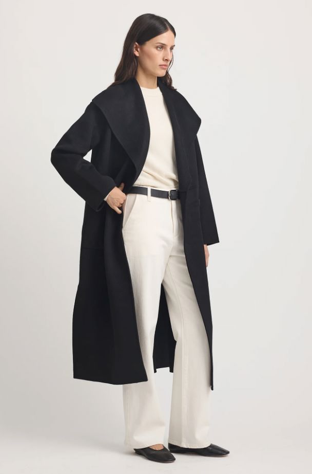 TOORALLIE LONG WRAP COAT WOOLSTATION - CLOTHING TOORALLIE 