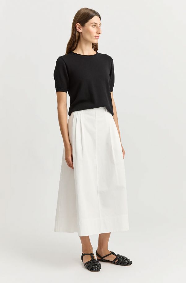 TOORALLIE PLEAT DETAIL MIDI SKIRT WOOLSTATION - CLOTHING TOORALLIE 