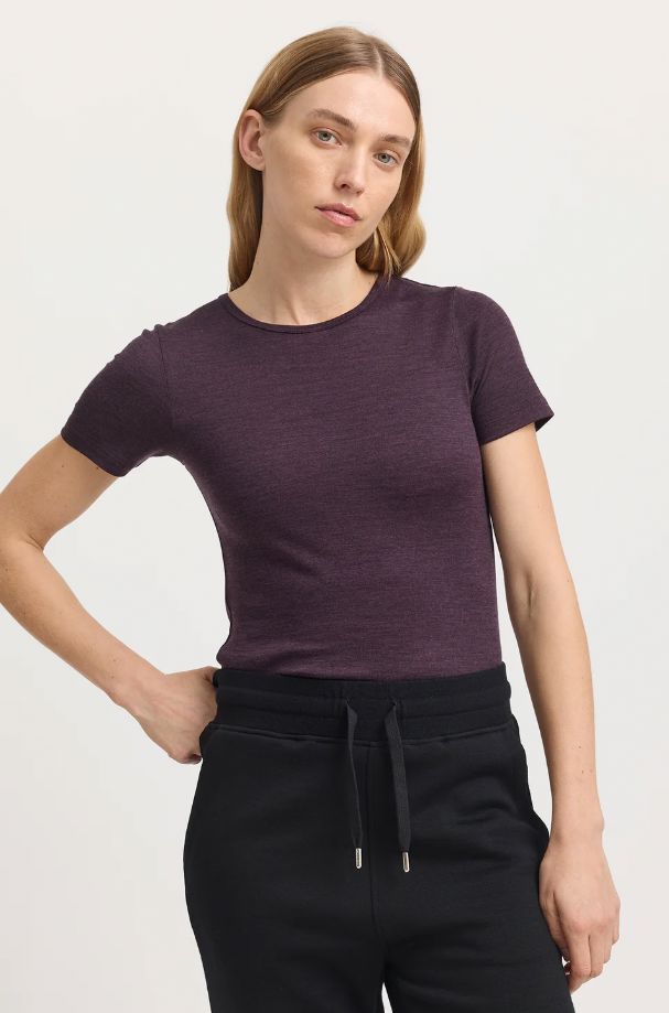 TOORALLIE SHORT SLEEVE MERINO TEE WOOLSTATION - CLOTHING TOORALLIE SUMAK 10 